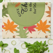 Give Thanks to the Lord | Personalized Fall  キッチンタオル (折り畳み)