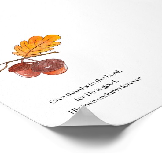 Give Thanks To the Lord Print ポスター (角)