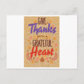 give Thanks with a Grateful Heart ポストカード (正面)