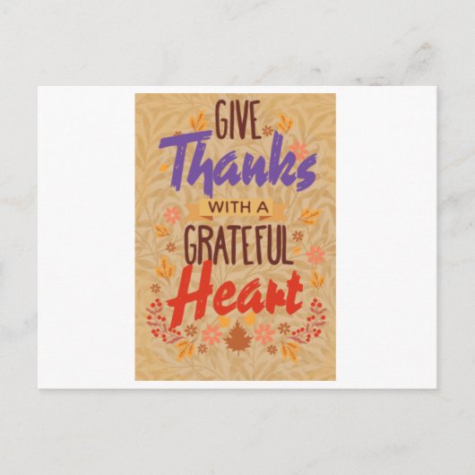give Thanks with a Grateful Heart ポストカード (正面)