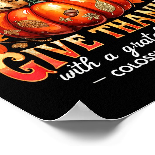 Give Thanks With A Grateful Heart Bible Verse Pump ポスター (角)