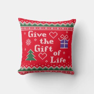 Give The Gift Of Life Vintage Transplant Holiday クッション