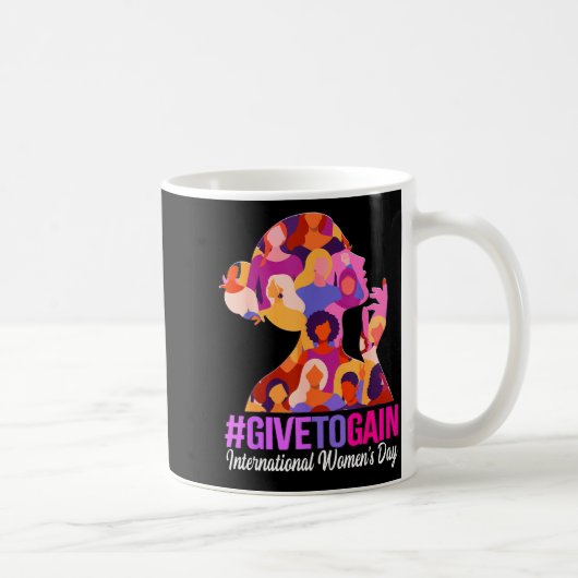 Give to gain 国際女性デー 2026 Give t コーヒーマグカップ (右)
