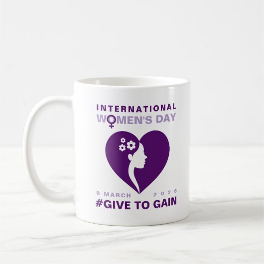 Give To Gain International Women's Day 2026 コーヒーマグカップ (左)