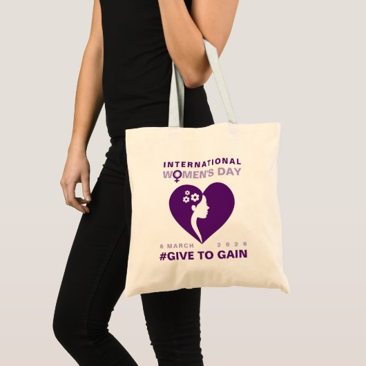 Give To Gain International Women's Day 2026 トートバッグ (正面(商品))