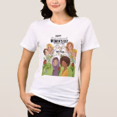 Give to Gain The future is Female 国際女性デー トライブレンドTシャツ (正面)