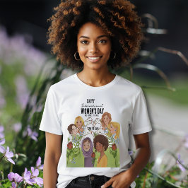 Give to Gain The future is Female 国際女性デー トライブレンドTシャツ