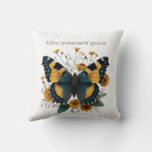 Give Yourself Grace Affirmation Throw Pillow クッション (裏面)