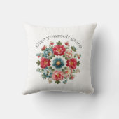 Give Yourself Grace Affirmation Throw Pillow クッション (裏面)