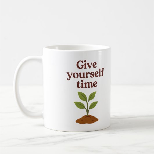 Give yourself time - Mug コーヒーマグカップ (左)
