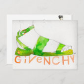 Givenchy -ファッションイラストレーションはがき ポストカード (正面/裏面)