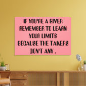 giver Relationship Honest Takers Inspiration Quote キャンバスプリント (インサイチュ (リビング))