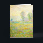 Givernyの挨拶状のMonet草原 カード<br><div class="desc">クロード・モネ。 Givernyの挨拶状の草原。 1888年からのキャンバスの油。 クロード・モネは印象派ペインターの最も有名のの1才にそして最愛残ります。 自然のシンプルな景色そして場面で喜んで、Monetは微妙に違う色および美しいライトの美しい世界を示しました。 Givernyの草原はMonetの有名な庭の近くでlandcapeを捕獲します。 Monet、印象主義、フランスのな景色およびフランスのな絵画のファンのためのかわいらしいギフト。</div>