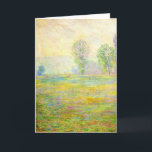 Givernyの挨拶状のMonet草原 カード<br><div class="desc">クロード・モネ。 Givernyの挨拶状の草原。 1888年からのキャンバスの油。 クロード・モネは印象派ペインターの最も有名のの1才にそして最愛残ります。 自然のシンプルな景色そして場面で喜んで、Monetは微妙に違う色および美しいライトの美しい世界を示しました。 Givernyの草原はMonetの有名な庭の近くでlandcapeを捕獲します。 Monet、印象主義、フランスのな景色およびフランスのな絵画のファンのためのかわいらしいギフト。</div>