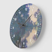 Givernyの近くのセーヌ河のクロード・モネ|の朝 ラージ壁時計 (傾斜)
