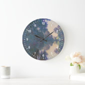 Givernyの近くのセーヌ河のクロード・モネ|の朝 ラージ壁時計 (ホーム)