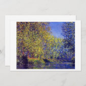 Givernyの近くのEpteの川のMonetの絵画のくねり 案内状 (正面/裏面)