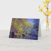GivernyフランスMonetの芸術の近くでEpteの川で曲げて下さい カード (黄色い花)