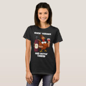 Givin' Thanks And Gettin' Tanked Thanksgiving Wine Tシャツ (正面フル)