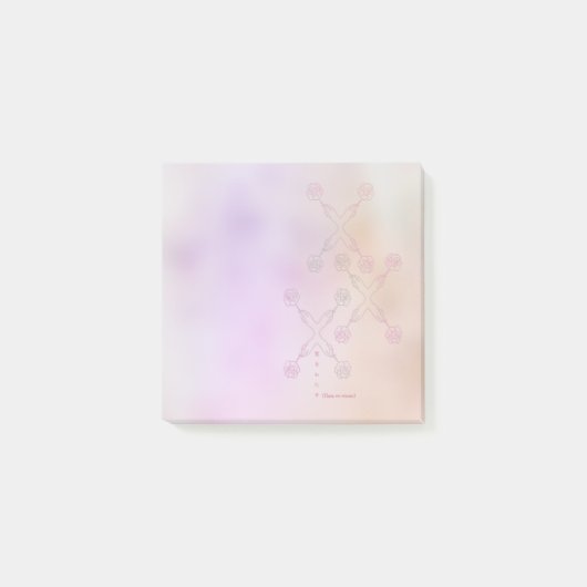 Giving flowers(pattern) ポストイット (正面)