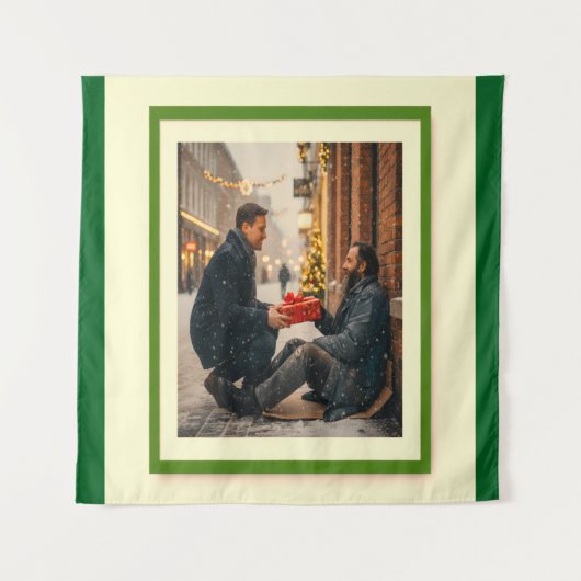 GIVING IS LOVING CHRISTMAS MESSAGE タペストリー (正面)