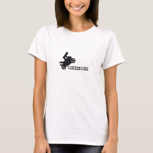 GixxerGirlのWheelieの女の子のティー Tシャツ