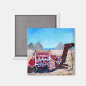 Giza,マグネットでラクダに乗る マグネット (正面/裏面)