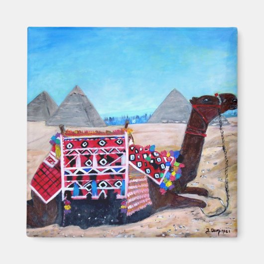 Giza,マグネットでラクダに乗る マグネット (正面)