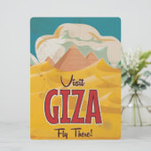 Giza, Egypt Vintage Travel Poster 招待状 (スタンド正面)