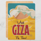 Giza, Egypt Vintage Travel Poster 招待状 (正面/裏面)