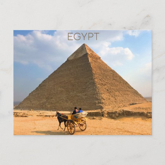 Giza Pyramids、エジプトのはがき ポストカード (正面)
