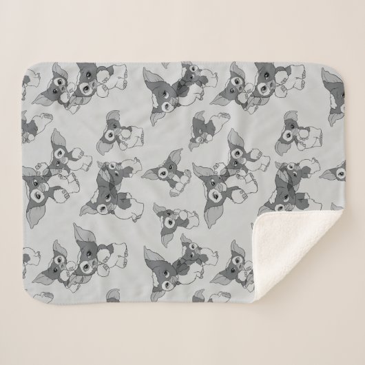 Gizmo | Black & White Pattern シェルパブランケット (正面(横))