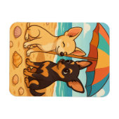 Gizmo in Love – Beach Day with His Sweetheart マグネット (横)