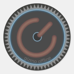 Gizmo Offline会社のロゴ ラウンドシール