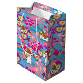 Gizmo | Pink Peace & Love Pattern ミディアムペーパーバッグ (裏面アングル)