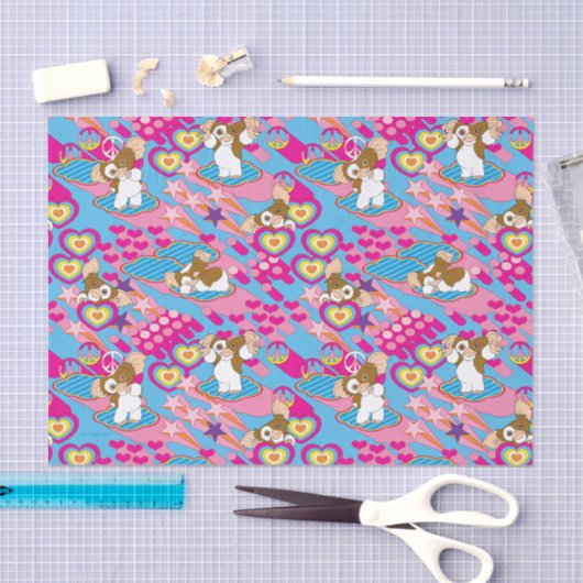 Gizmo | Pink Peace & Love Pattern 薄葉紙 (クラフト)