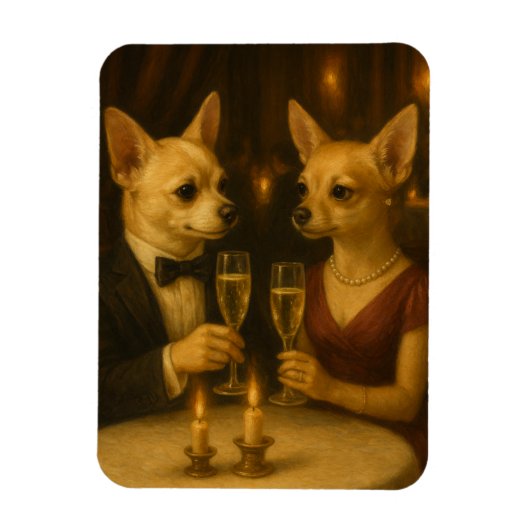 Gizmo’s Romantic Dinner – Champagne & Love マグネット (縦)