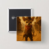Gizmo the Cowboy – Chihuahua Western Duel 缶バッジ (正面&裏面)