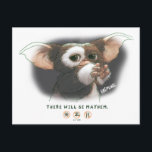 Gizmo There Will Be Mayhem ポストカード<br><div class="desc">Featuring the adorable yet unpredictable Gizmo™ from Gremlins™, this charming design captures the sweet innocence that fans know comes with a mischievous twist. With soft, detailed illustration and expressive eyes, the artwork perfectly balances cute and chaotic — a reminder that even the most lovable creatures come with a few important...</div>