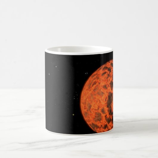 Gj 436と呼ばれる星を周回するExoplanet Ucf-1.01。 コーヒーマグカップ (中央)