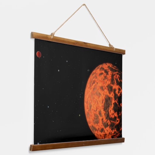 Gj 436と呼ばれる星を周回するExoplanet Ucf-1.01。 吊り下げ型タペストリー (傾斜あり)