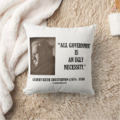 GKチェスタートンすべての政府は醜い必要性である クッション (ブランケット)
