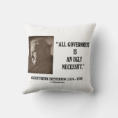 GKチェスタートンすべての政府は醜い必要性である クッション (裏面)