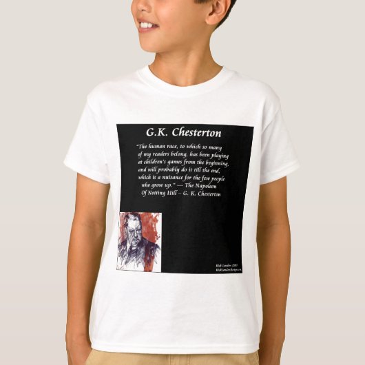 GK・チェスタートン+オープニングブックライン Tシャツ (正面)