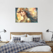 GK_24004、アールヌーボースタイル キャンバスプリント (インサイチュ (寝室))