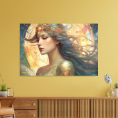 GK_24004、アールヌーボースタイル キャンバスプリント (インサイチュ (リビング))