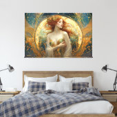 GK_24005、アールヌーボースタイル キャンバスプリント (インサイチュ (寝室))