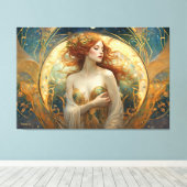 GK_24005、アールヌーボースタイル キャンバスプリント (インサイチュ (ウッドフロア))