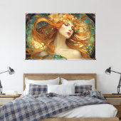 GK_24006、アールヌーボースタイル キャンバスプリント (インサイチュ (寝室))