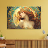 GK_24009、アールヌーボースタイル キャンバスプリント (インサイチュ (リビング))